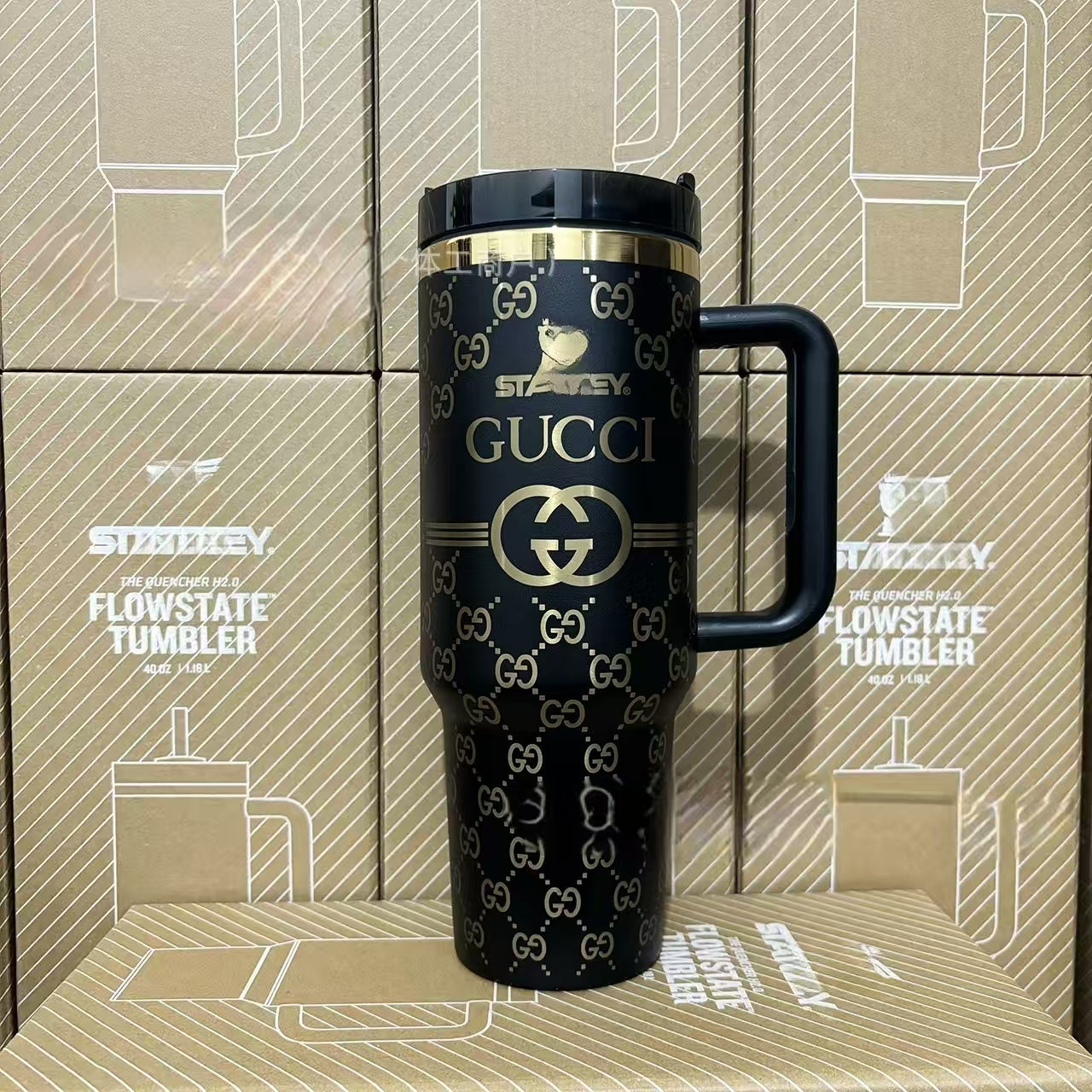 Desinger 40oz Laser Engraved Stainless Steel Vacuum Insulated Straw Tumbler