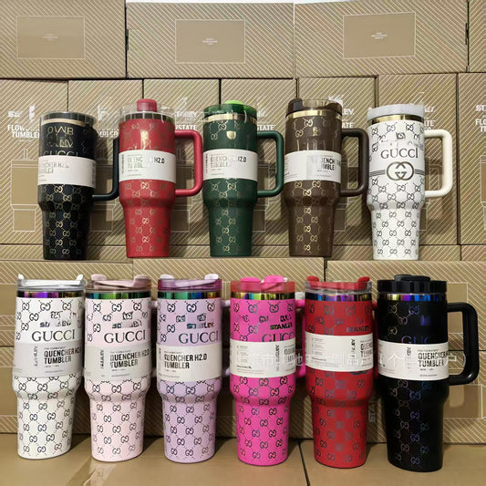 Desinger 40oz Laser Engraved Stainless Steel Vacuum Insulated Straw Tumbler