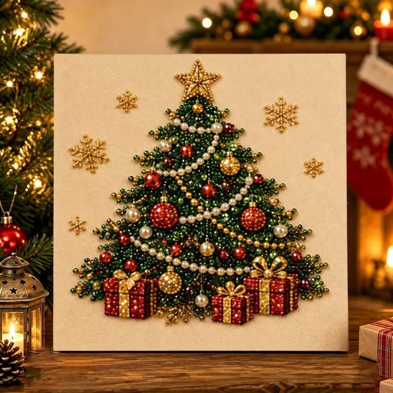 5D DIY Pearl & Diamond Art Kit – Customizable Acrylic Mosaic Art (Christmas & Halloween Themes)