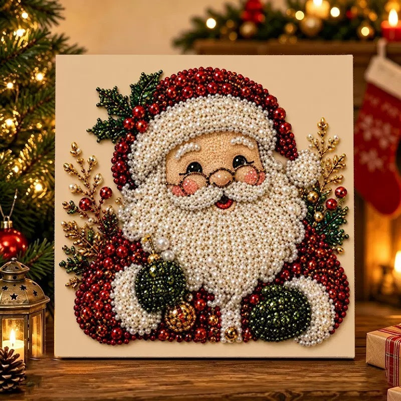 5D DIY Pearl & Diamond Art Kit – Customizable Acrylic Mosaic Art (Christmas & Halloween Themes)
