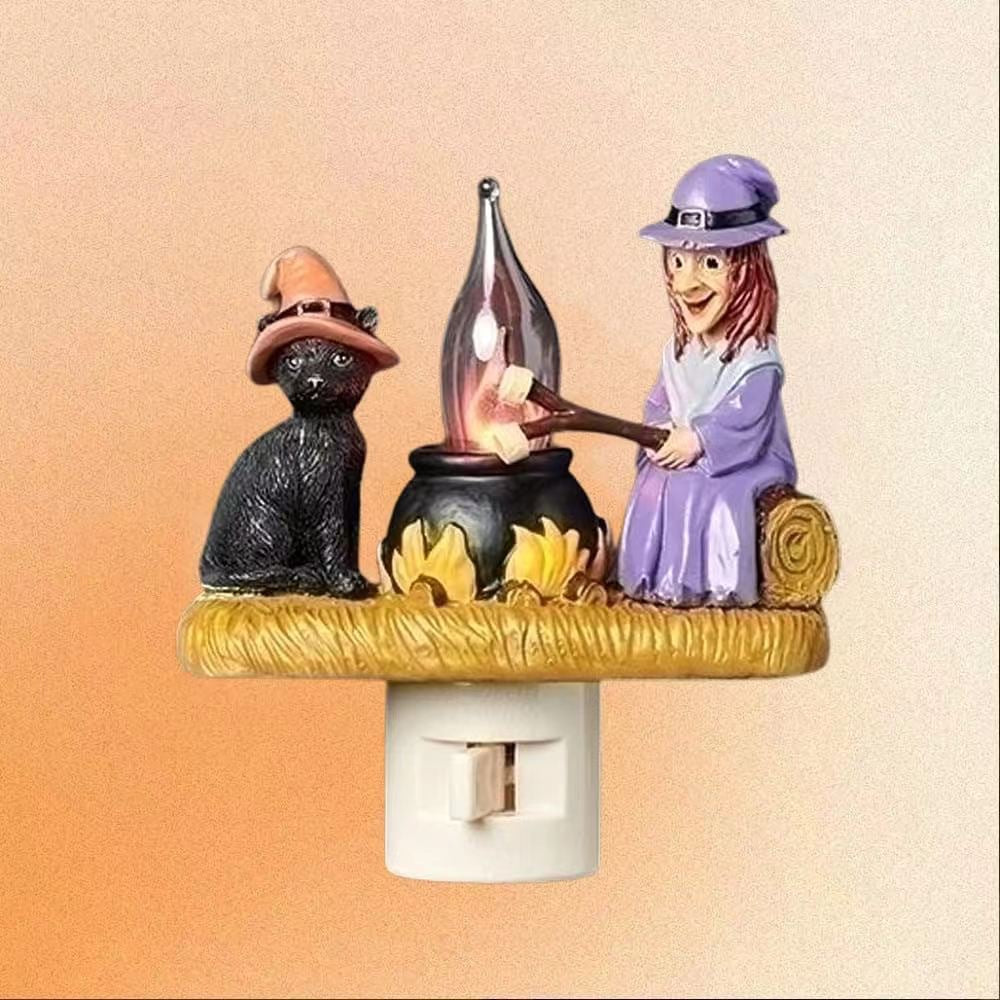 Ghost Campfire Flickering Nightlight / Plug-in Nightlight Ornament