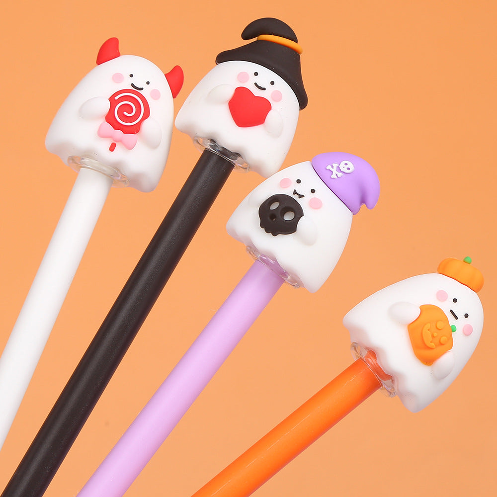 Halloween Pumpkin Cartoon Gel Pen – Korean-Style Silicone "Shaker" Pen