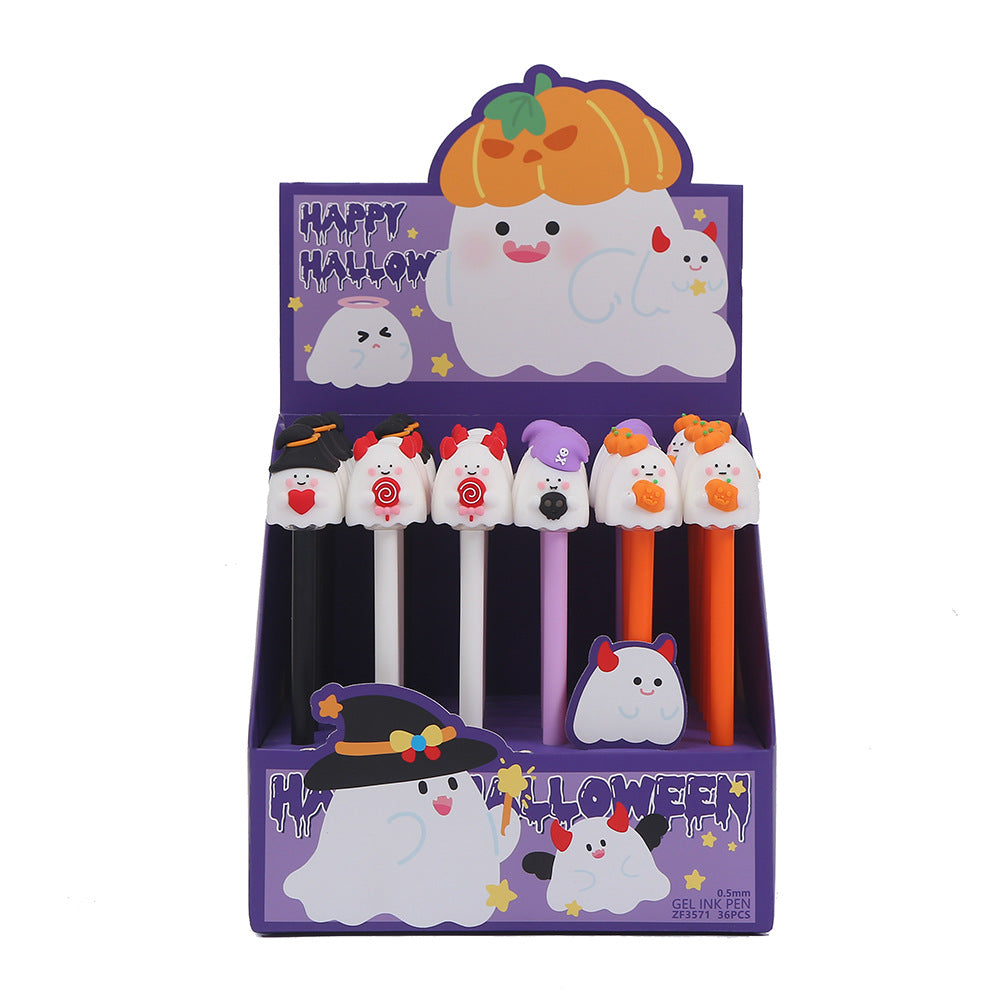 Halloween Pumpkin Cartoon Gel Pen – Korean-Style Silicone "Shaker" Pen