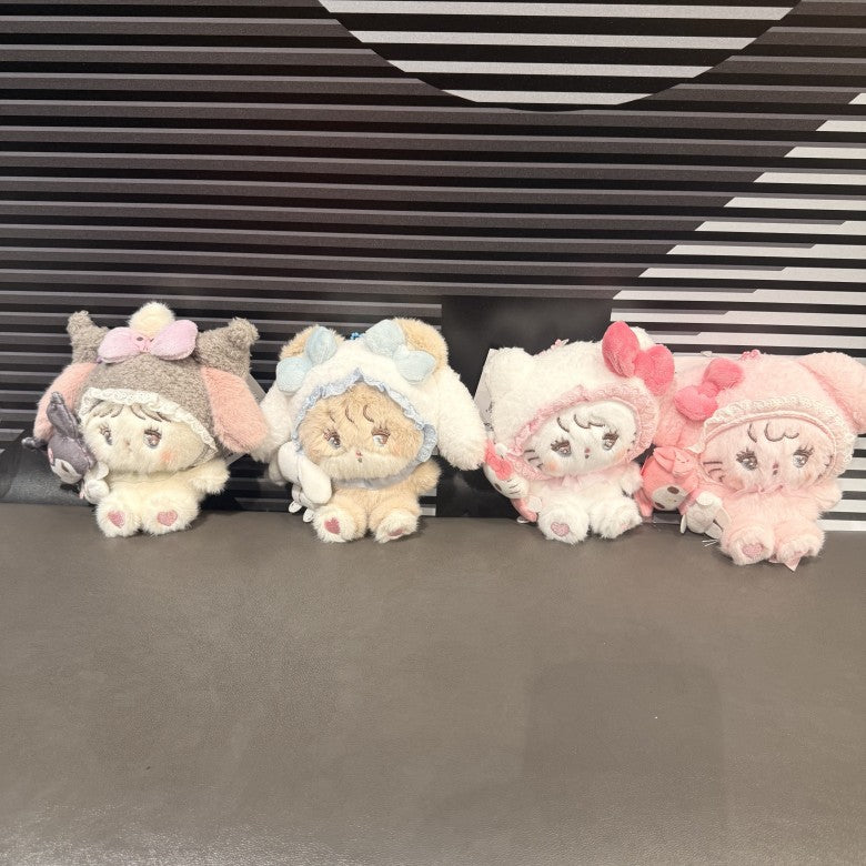 Kuromi & My Melody Crossover: Kuromi Dressed as Cinnamoroll Plush Bag Charm/Keychain