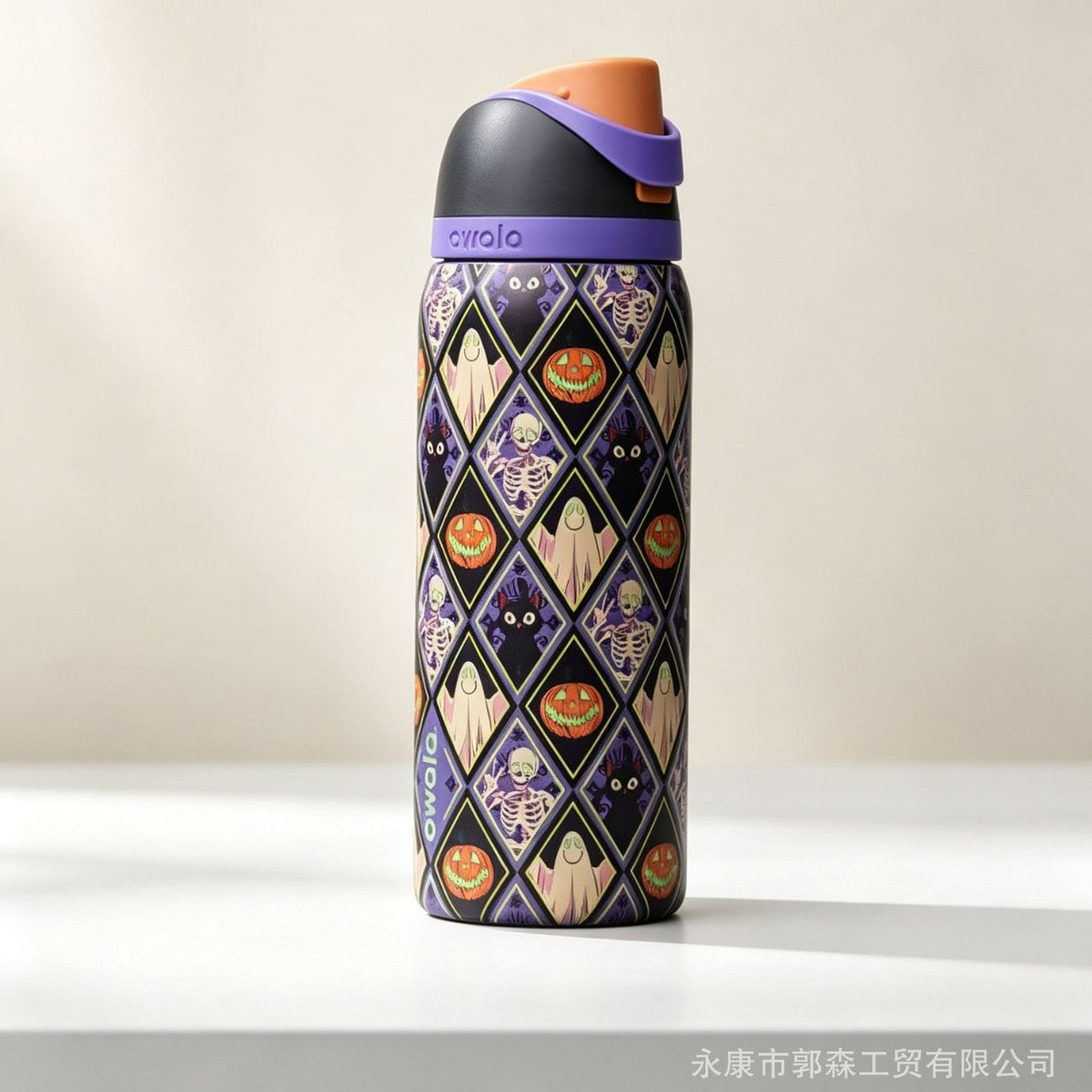 Halloween Limited Edition Insulated Bottle – 304 Stainless Steel, Large Capacity, Portable, Dual-Sip (Straw & Spout) Design