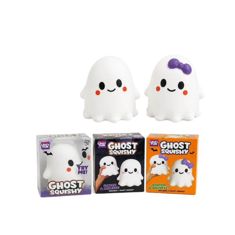 Crazy Fun Ghost Squishy Toy (White/Purple Bow) – Wholesale