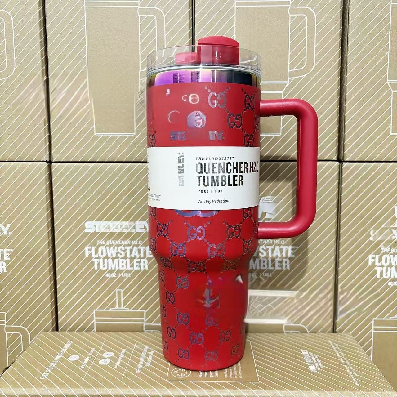 Desinger 40oz Laser Engraved Stainless Steel Vacuum Insulated Straw Tumbler