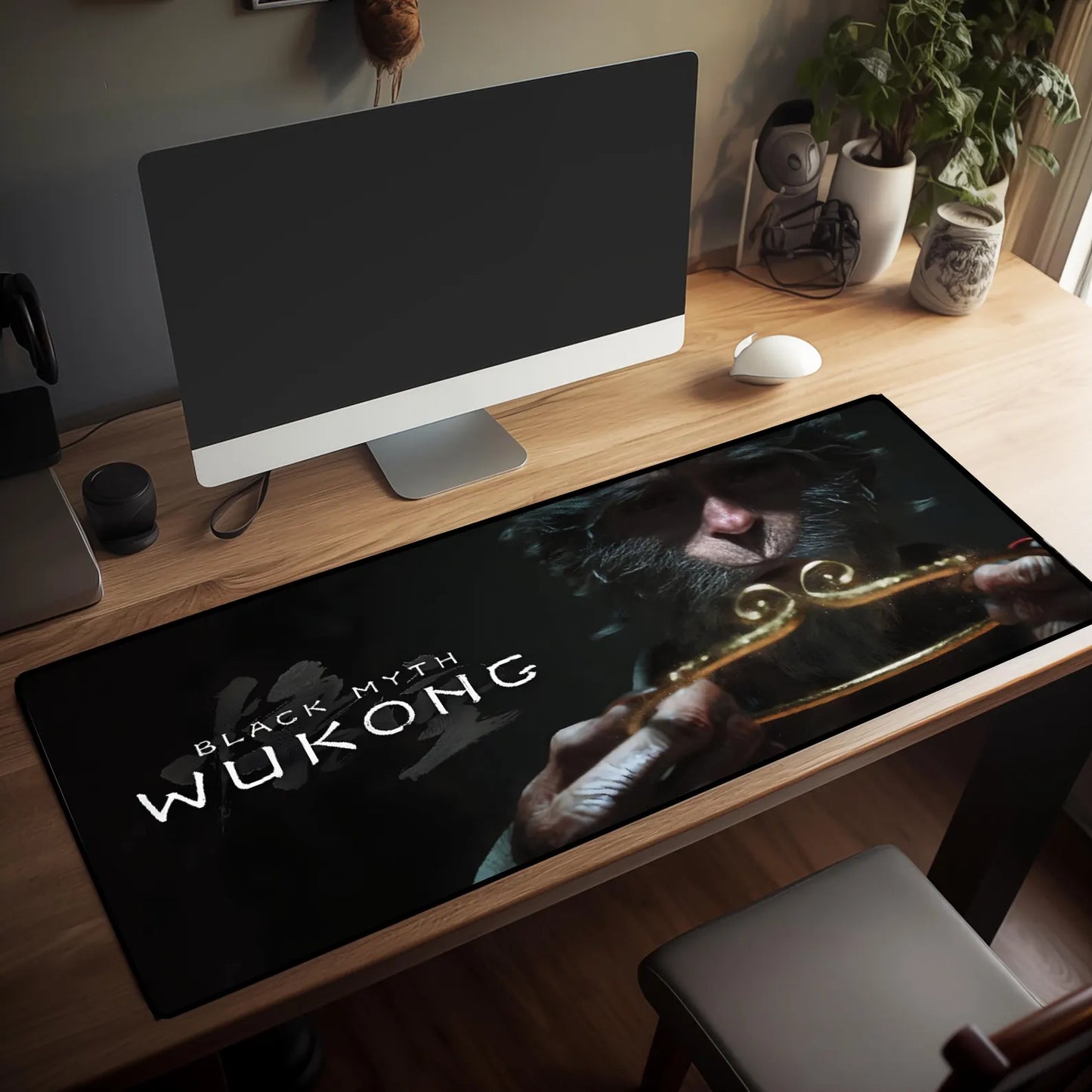 Black Myth Wukong Golden Desktop Mouse Pat, Gaming Desktop Mat, Different Size L Gaming Mat