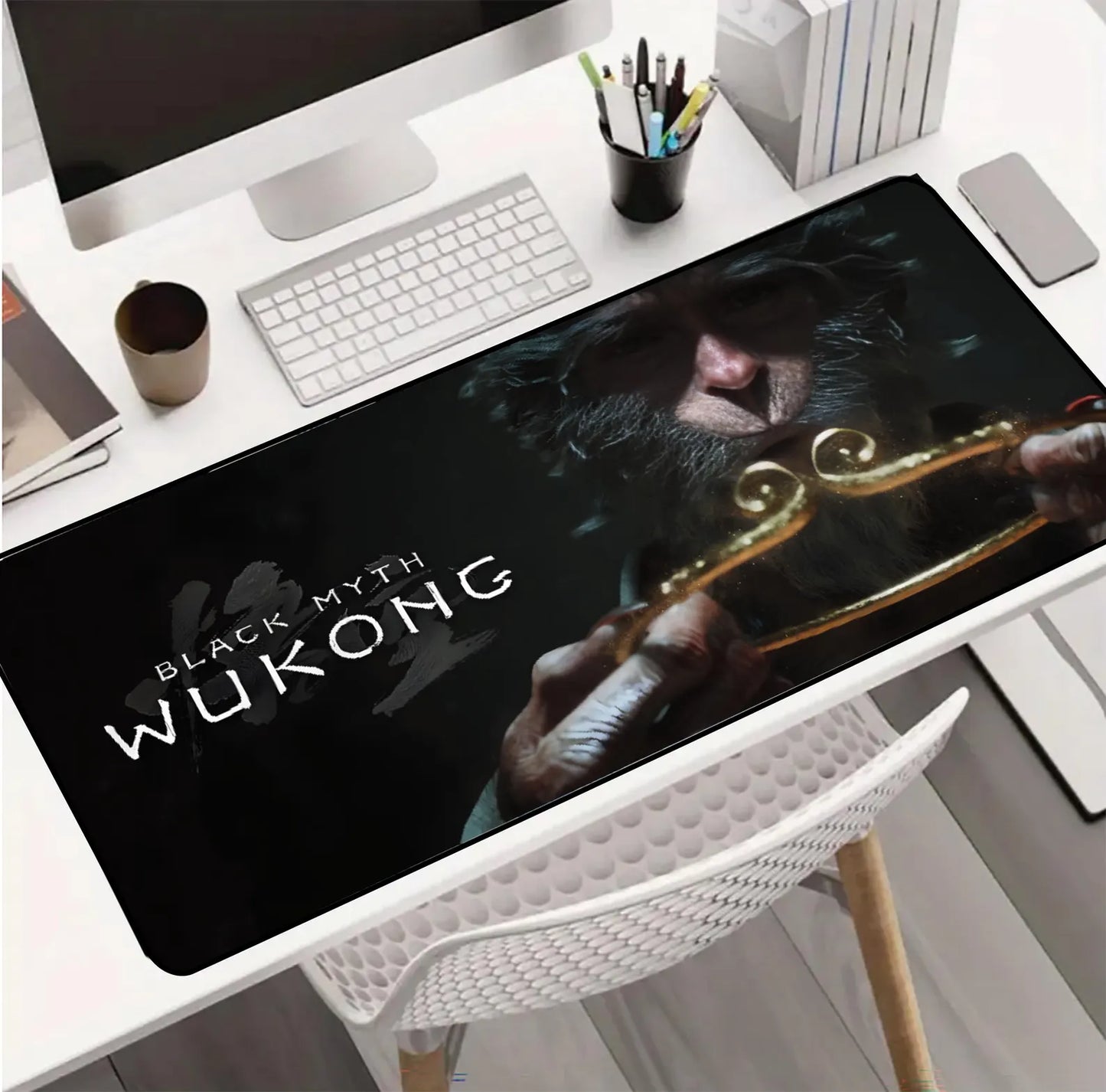 Black Myth Wukong Golden Desktop Mouse Pat, Gaming Desktop Mat, Different Size L Gaming Mat